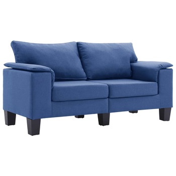 Canapea cu 2 locuri, vidaXL, 145 x 70 x 75 cm, Poliester, Albastru Canapea cu 2 locuri, vidaXL, 145 x 70 x 75 cm, Poliester, Albastru