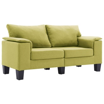 Canapea cu 2 locuri, vidaXL, 145 x 70 x 75 cm, Poliester, Verde