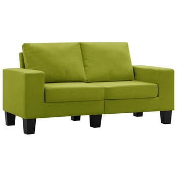 Canapea cu 2 locuri, vidaXL, 145 x 70 x 75 cm, Textil, Verde