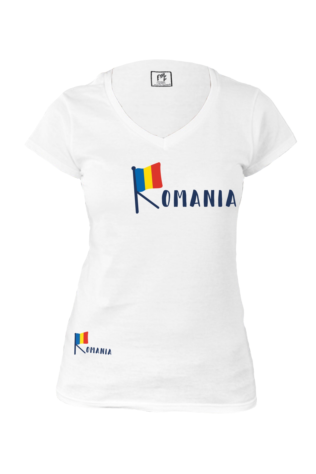 Tricou din bumbac, Magnetella, XS, Romania, Alb