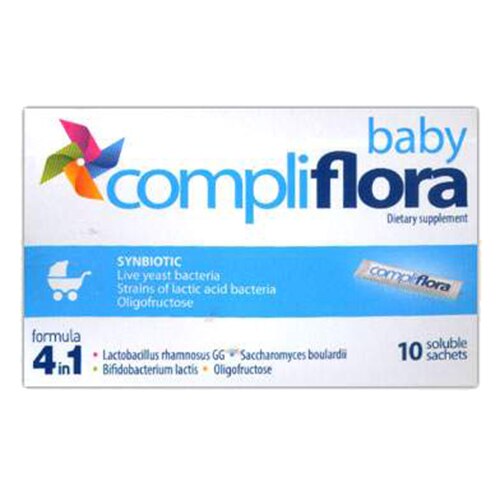 Supliment alimentar Compliflora baby formula 4in1, 10 plicuri