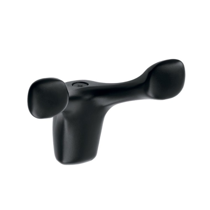 Cuier modern B0 negru mat H 58.5 mm ZnAl