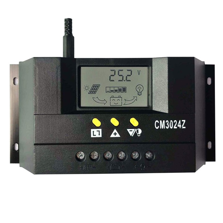 Соларен контролер 30A PWM 12V 24V Регулатор за фотоволтаичен панел CM3024Z