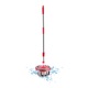 Set curatenie Kring SPECIAL, galeata cu centrifuga inox, maner telescopic si mop rotund + rezerva, Rosu