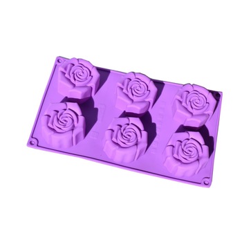 Forma silicon trandafiri mari, violet, 6 forme Forma silicon trandafiri mari, violet, 6 forme