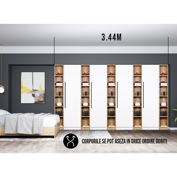 Dulap Polite Set 5 + 4 Timea Pal Melaminat 16mm Dulap Polite Set 5 + 4 Timea Pal Melaminat 16mm