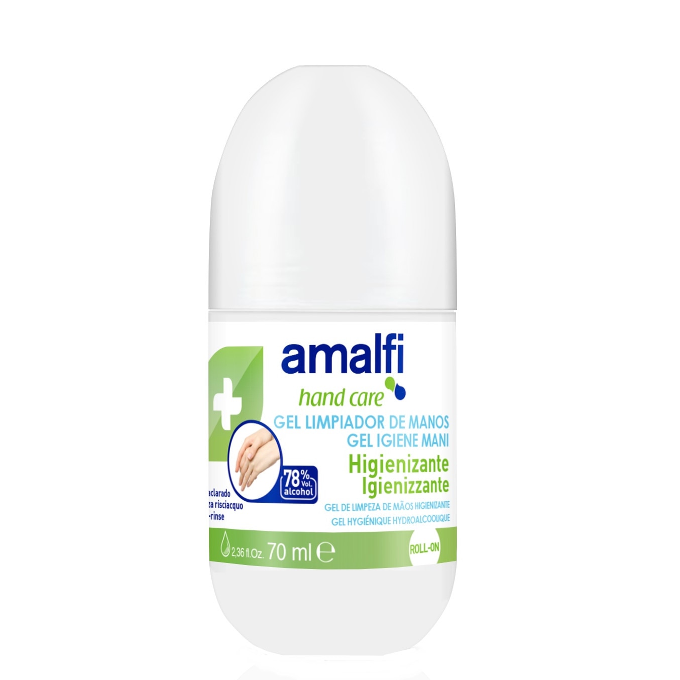 Gel igienizant pentru maini roll-on, 70 ml, Amalfi