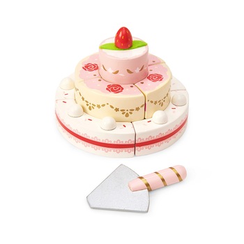 Jucarie de lemn, Le Toy Van, tort de capsuni, 2 ani +, multicolor Jucarie de lemn, Le Toy Van, tort de capsuni, 2 ani +, multicolor