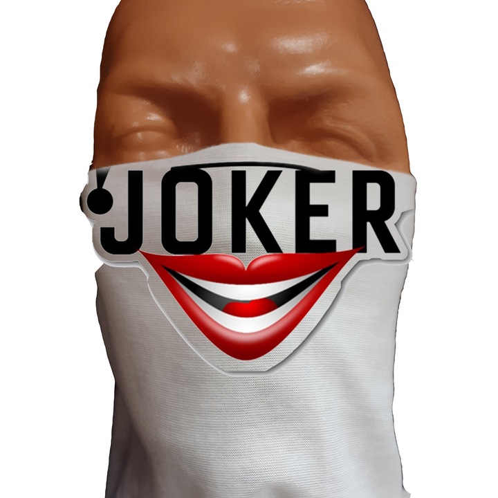 Предпазна маска за лице Joker, бял, универсален размер