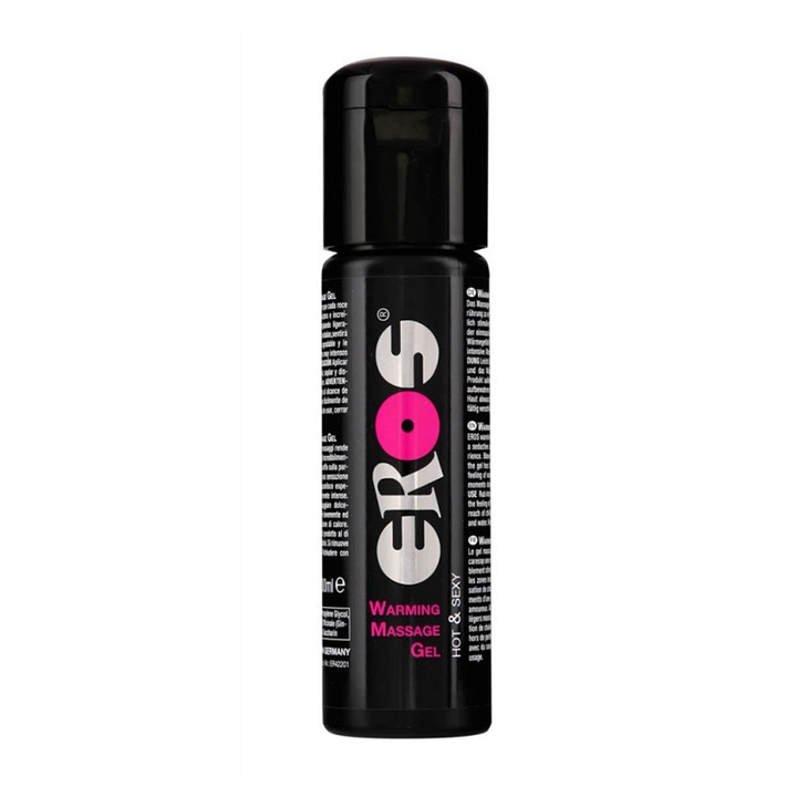 Масажен гел Kissable Eros, със загряващ ефект, вкус на карамел, 100 мл