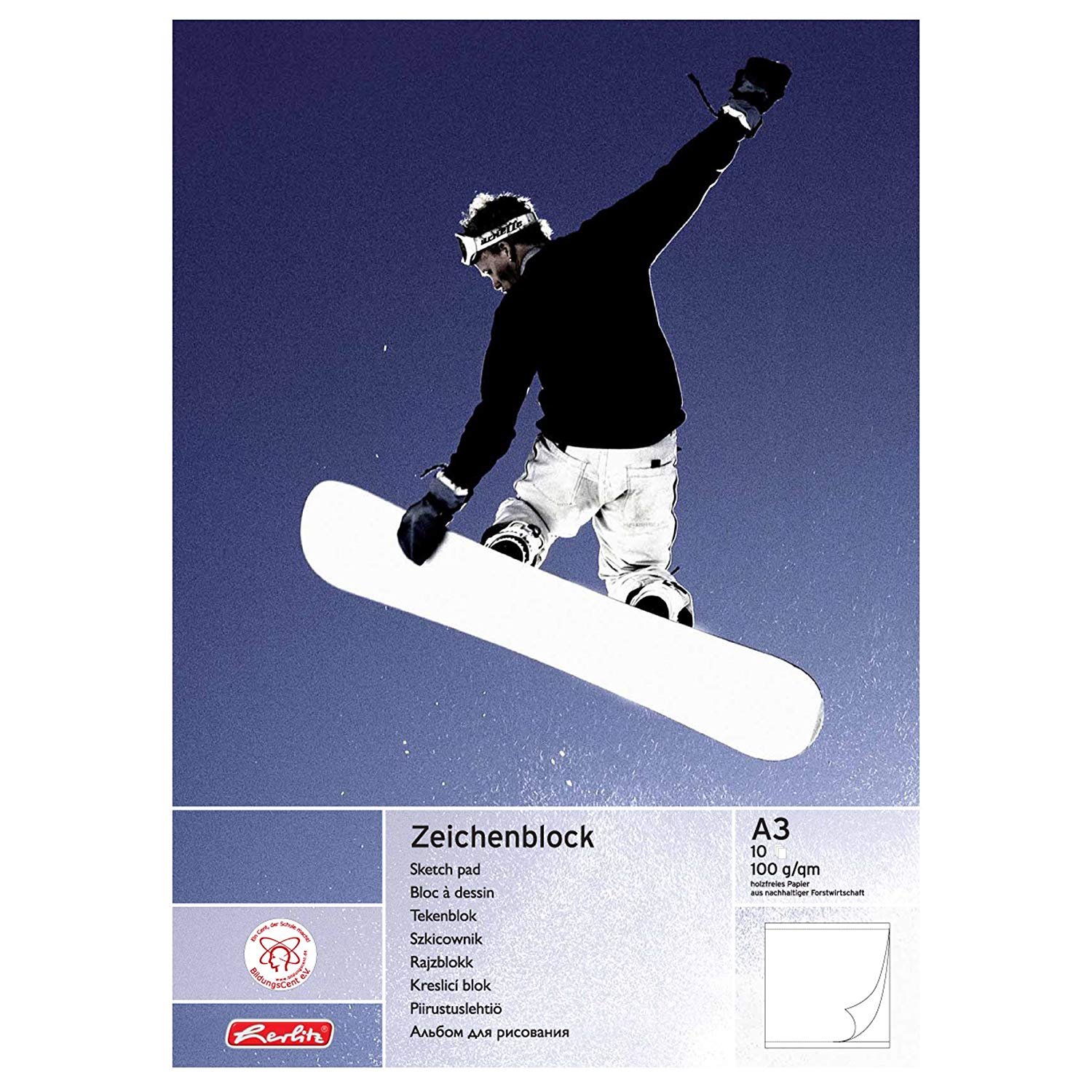 Bloc de desen , A3 10 file , Herlitz