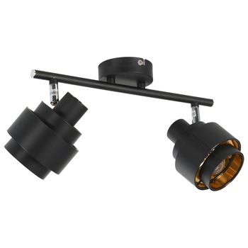 Spot luminos cu 2 directii, vidaXL, Otel, 32,5 x 10 x 15,5 cm, Negru Spot luminos cu 2 directii, vidaXL, Otel, 32,5 x 10 x 15,5 cm, Negru