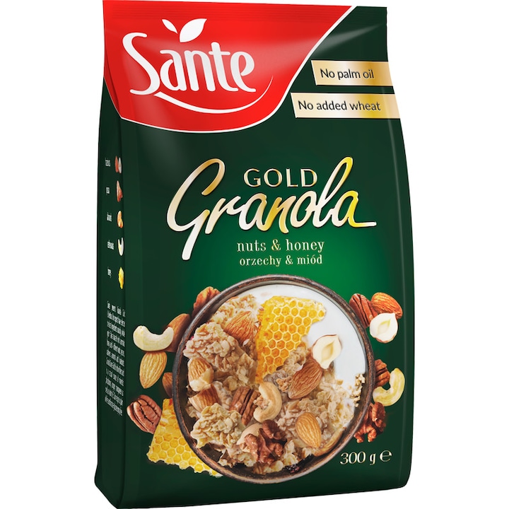 Cereale granola cu nuci si miere, Sante Gold 300g