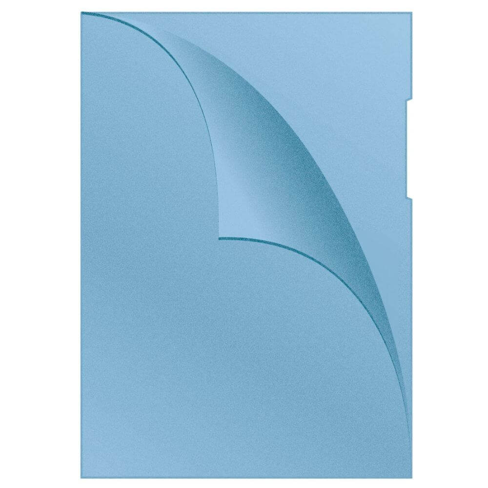 Set 100 Folii de Protectie A4 cu Deschidere Laterala, Tip Coaja Portocala, Culoare Albastra, 120 MIC, Folie Documente Q-CONNECT
