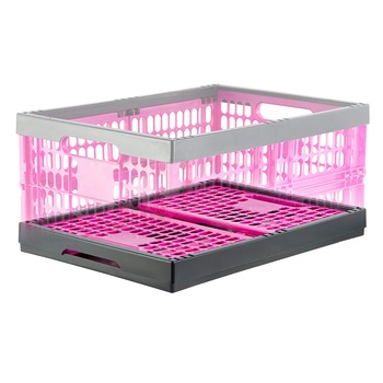 Cutie depozitare pliabila, FoxBox, Roz, 32 litri, 480 x 350 x 50 mm Cutie depozitare pliabila, FoxBox, Roz, 32 litri, 480 x 350 x 50 mm