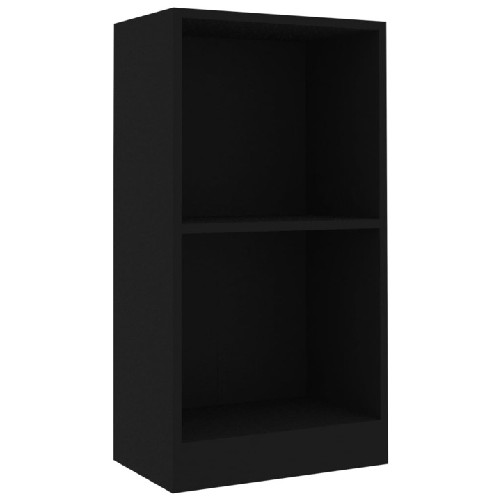 vidaXL könyvespolc, forgácslap, 40 x 24 x 75 cm, fekete