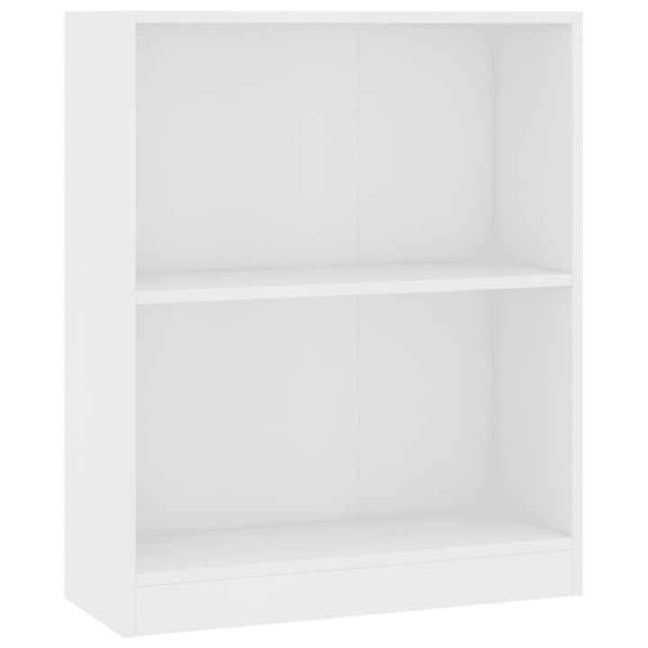 Етажерка за книги vidaXL, бяла, 60x24x76 см, инженерно дърво