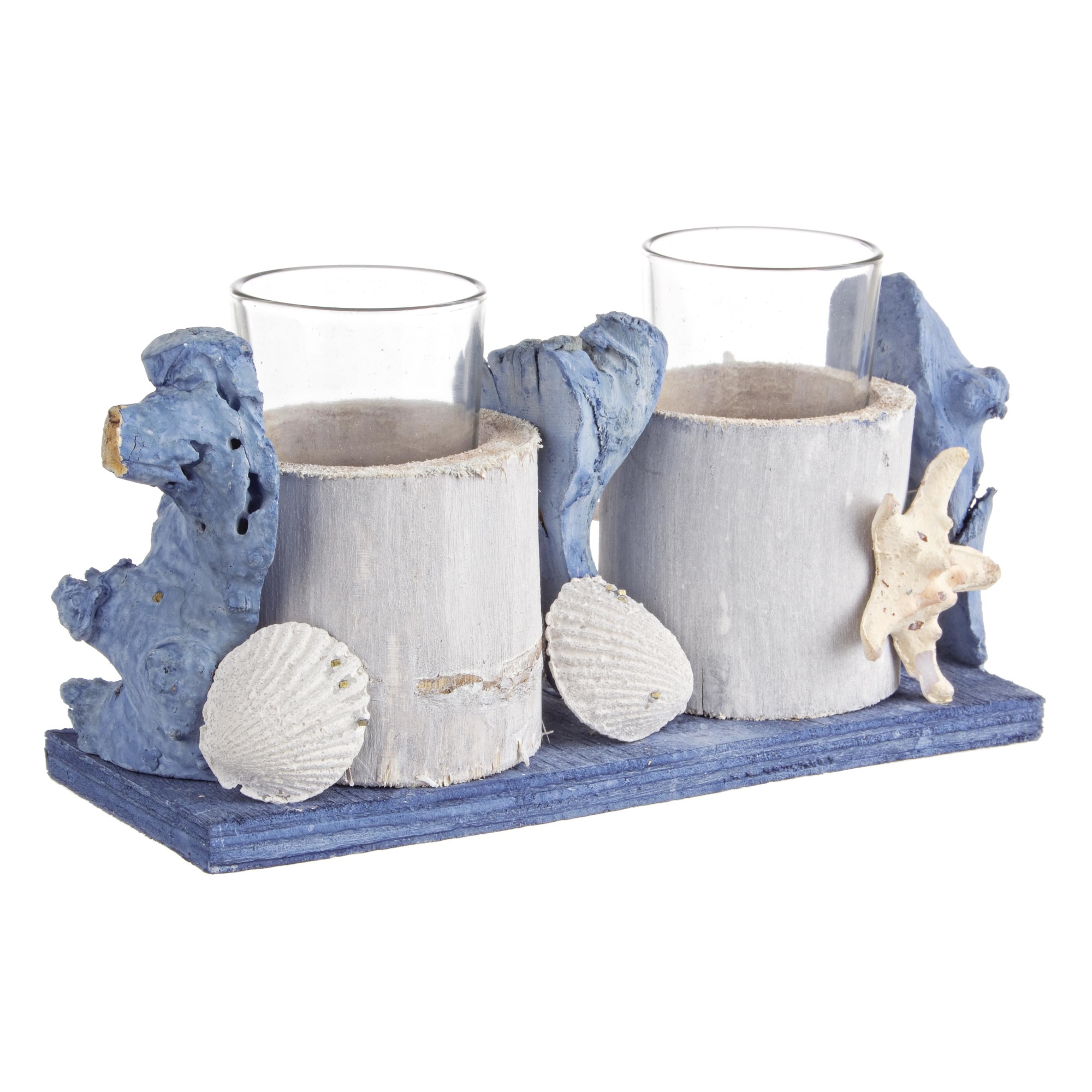 Suport 2 Lumanari SEYCHELLES, 12X7X12 h