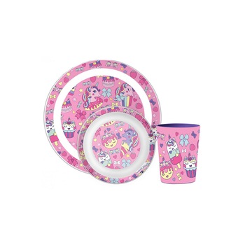 Set 3 piese mic dejun, Cupcakes Set 3 piese mic dejun, Cupcakes