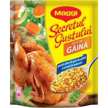 Baza pentru mancare cu gust de gaina Maggi Secretul Gustului, 400g Baza pentru mancare cu gust de gaina Maggi Secretul Gustului, 400g