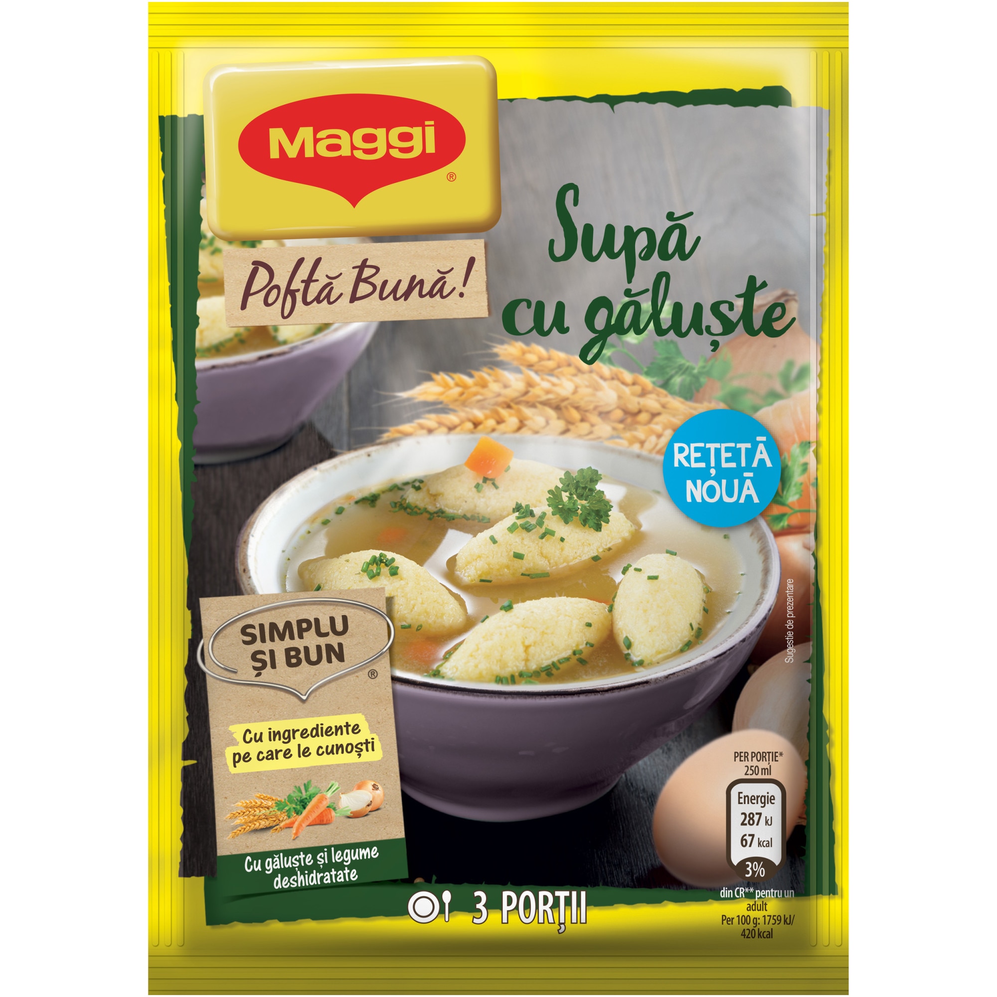 Supa cu galuste si legume Maggi, 49g