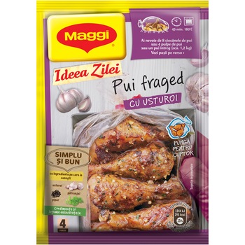 Mix de condimente pentru pui fraged cu usturoi Maggi Idea Zilei, 30g Mix de condimente pentru pui fraged cu usturoi Maggi Idea Zilei, 30g