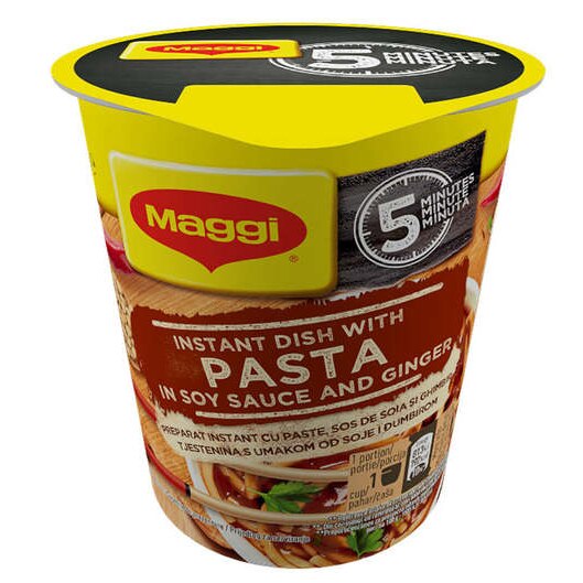 Preparat instant cu paste, sos de soia si ghimbir Maggi 5 minute, 54g