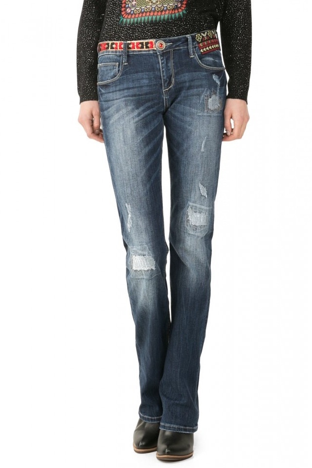 Blugi dama, Desigual, Albastru, 24 EU