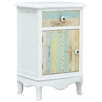 Noptiera vintage, vidaXL, MDF, 40 x 30 x 62 cm, Alb Noptiera vintage, vidaXL, MDF, 40 x 30 x 62 cm, Alb