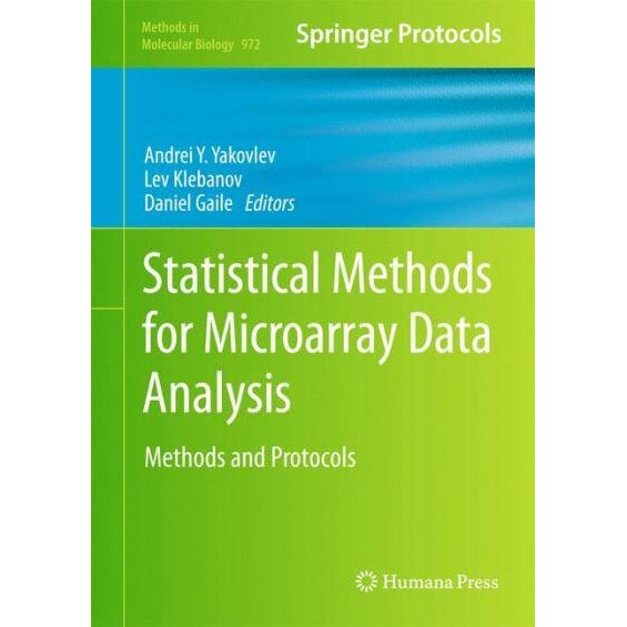 Statistical Methods for Microarray Data Analysis de Andrei Y. Yakovlev