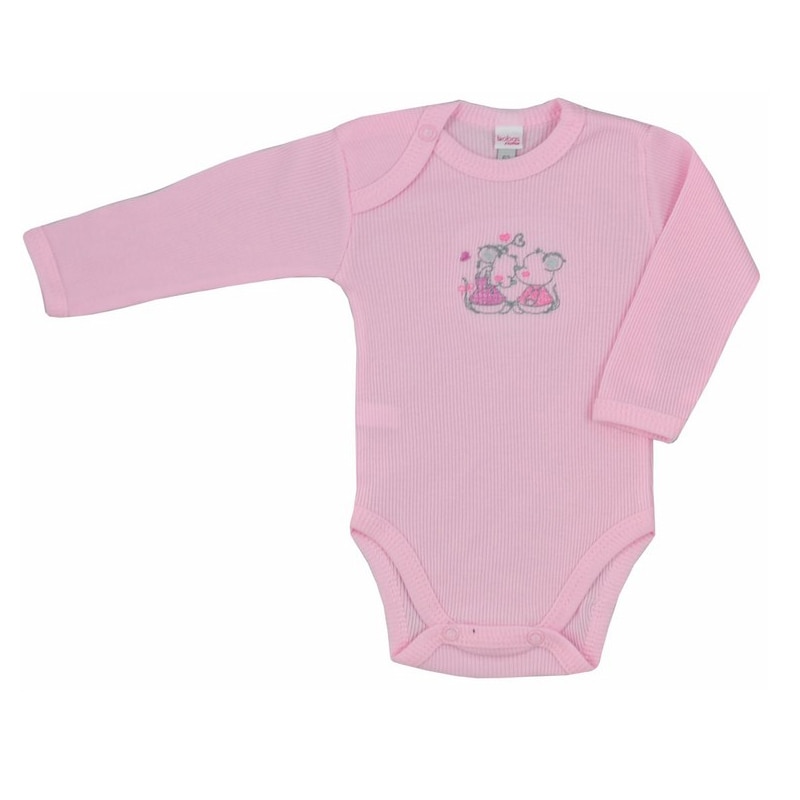 Body cu maneca lunga pentru fete Koala Misio 3034R, Roz