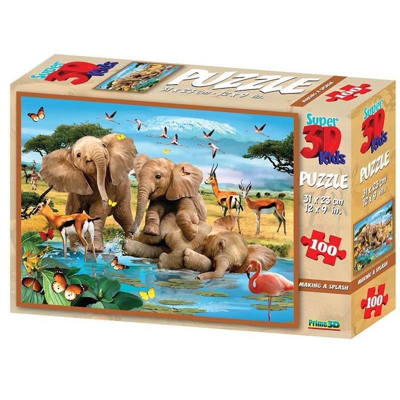Puzzle 3D, 100 piese - Making a Splash