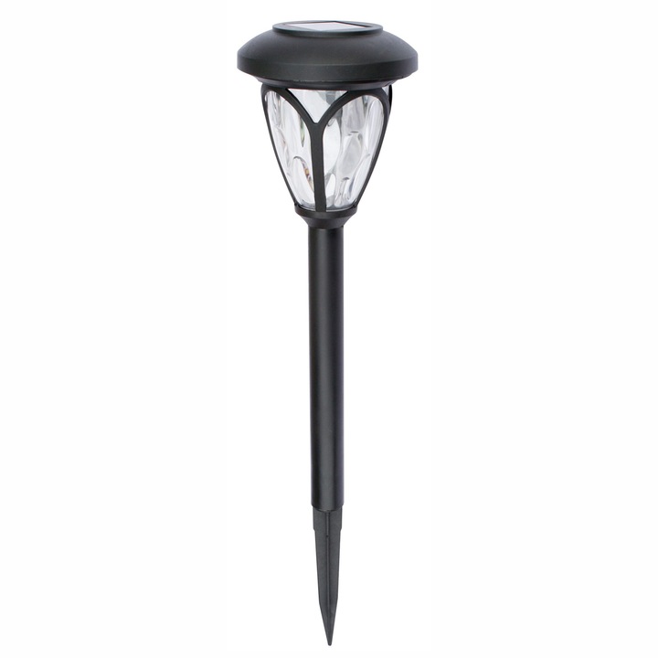 Lampa solara LED EVO, plastic, H 39 cm, negru