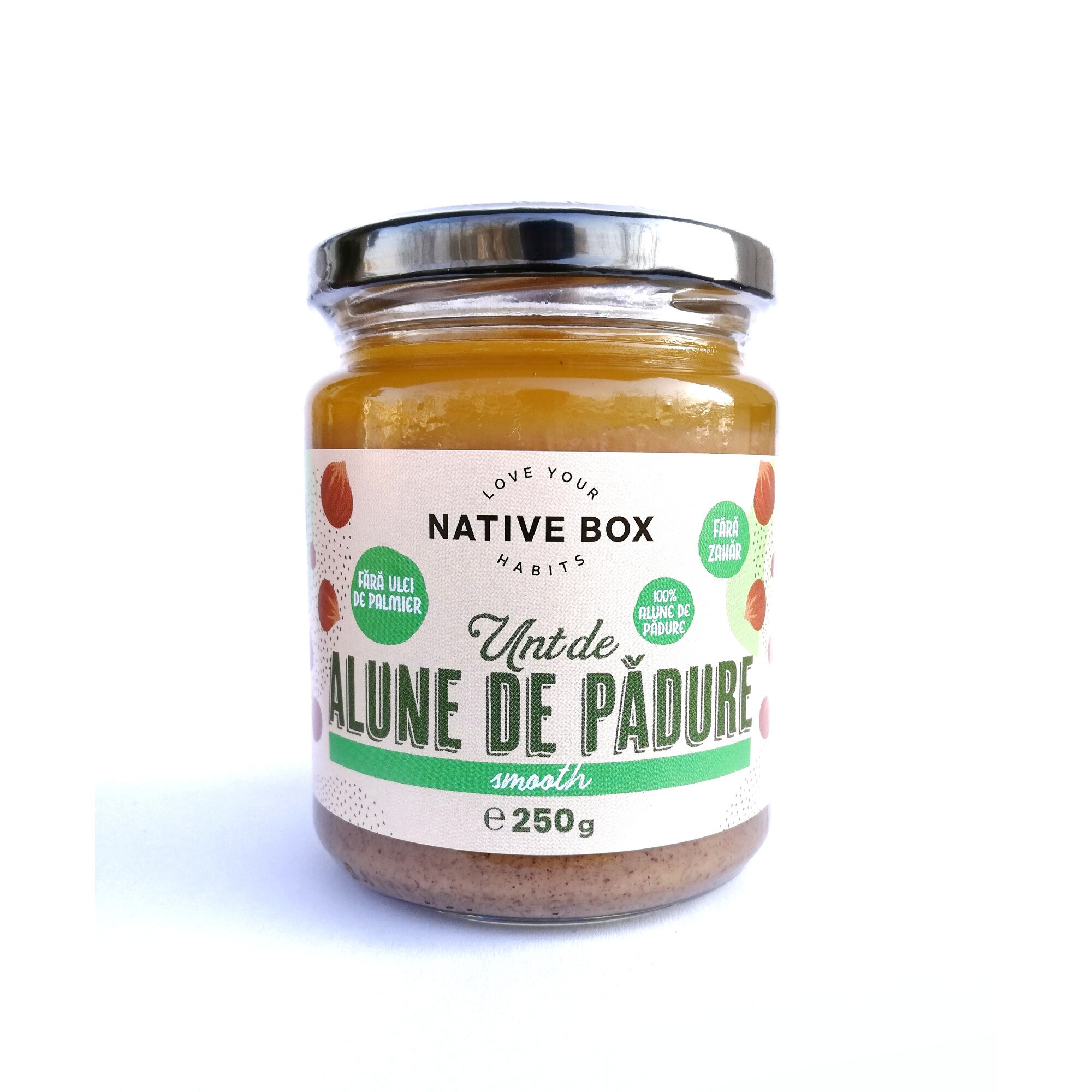 Unt de alune de padure NativeBox natural fara zahar si conservanti 250g