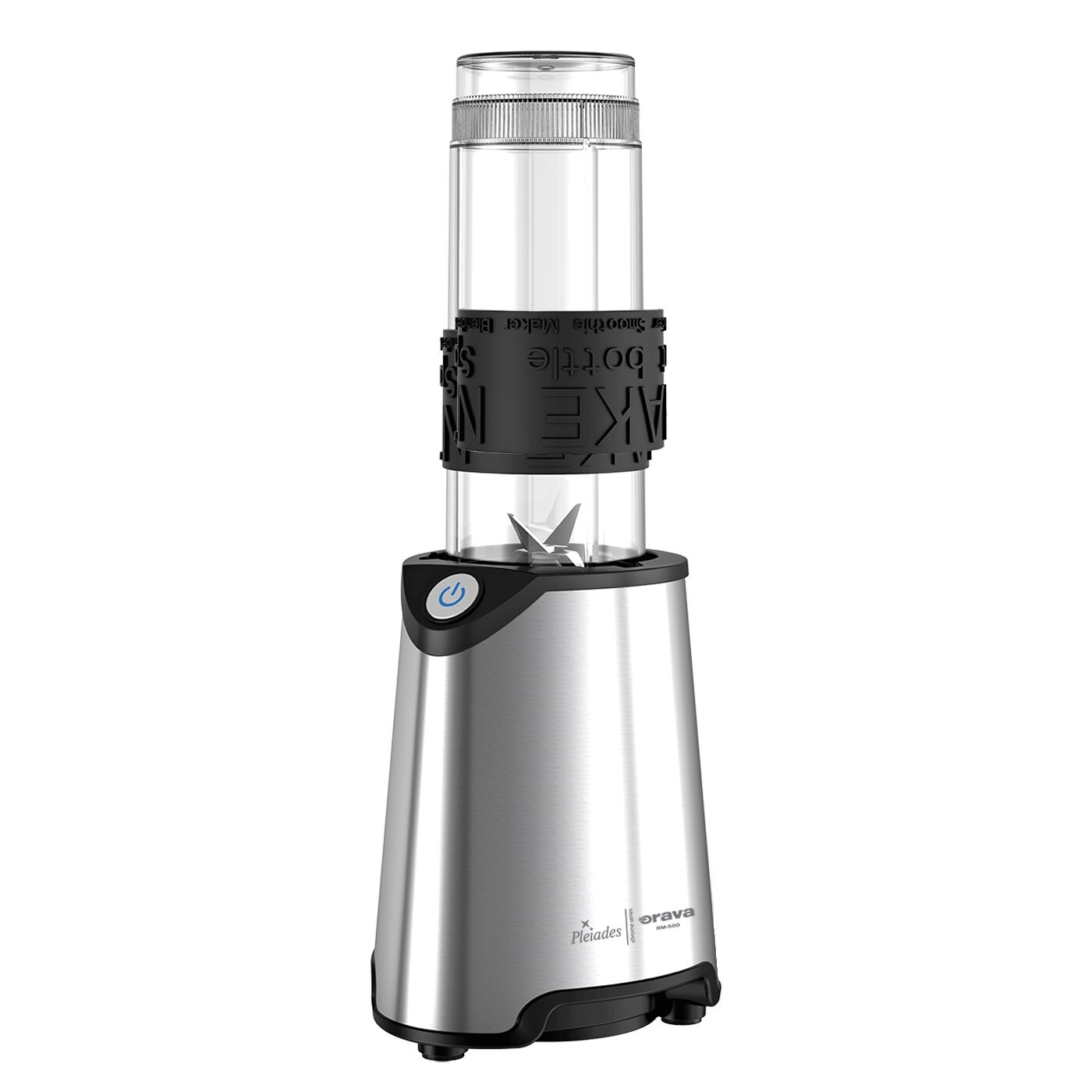 Blender cu recipient portabil si capac pentru Smothie Orava RM-500, Putere 500 W, Negru