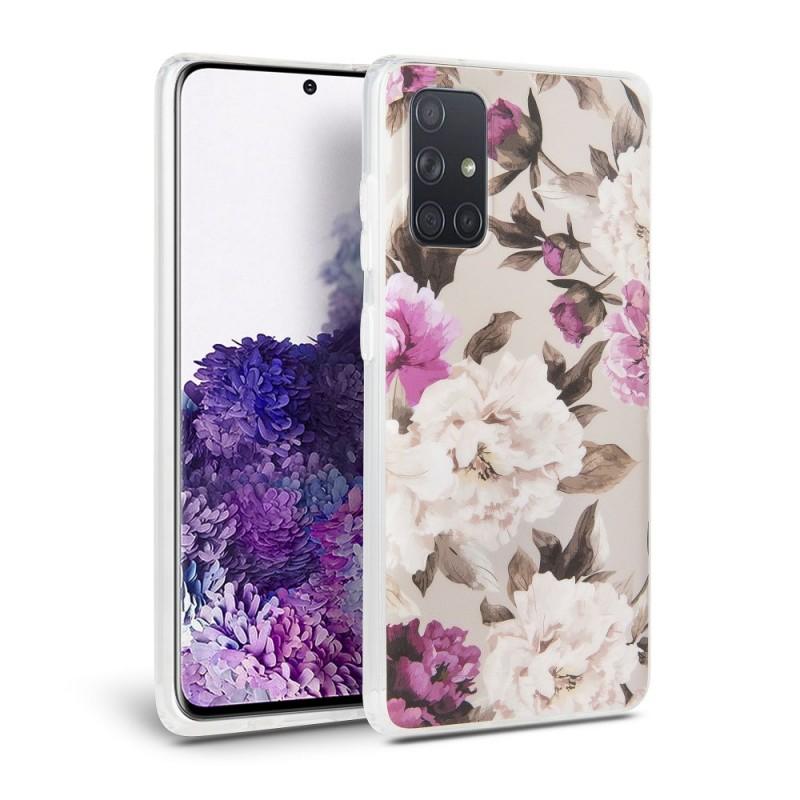 Carcasa TECH-PROTECT Floral Samsung Galaxy A71 Beige
