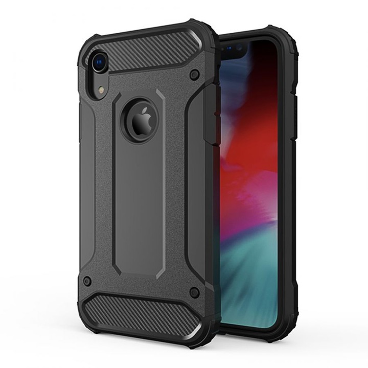 Huawei P20 Lite 2019 - ARMOR CARBON, Páncéltok, Fekete