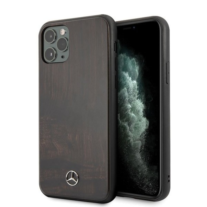 Кейс Mercedes за iPhone 11 Pro Max Brown Wood Line Rosewood
