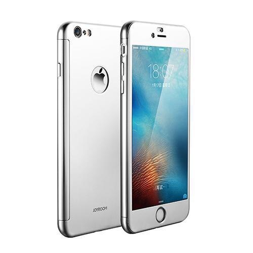Husa telefon Plastic+sticla Apple iPhone 7+ iPhone 8+ silver fullcover 360 grade Joyroom