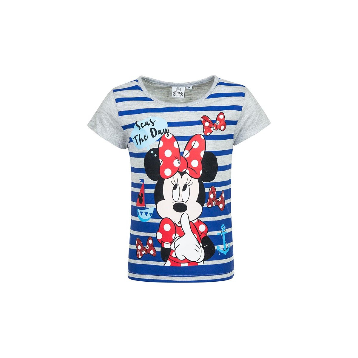 Tricou fete, Minnie Mouse, Seas the day, gri