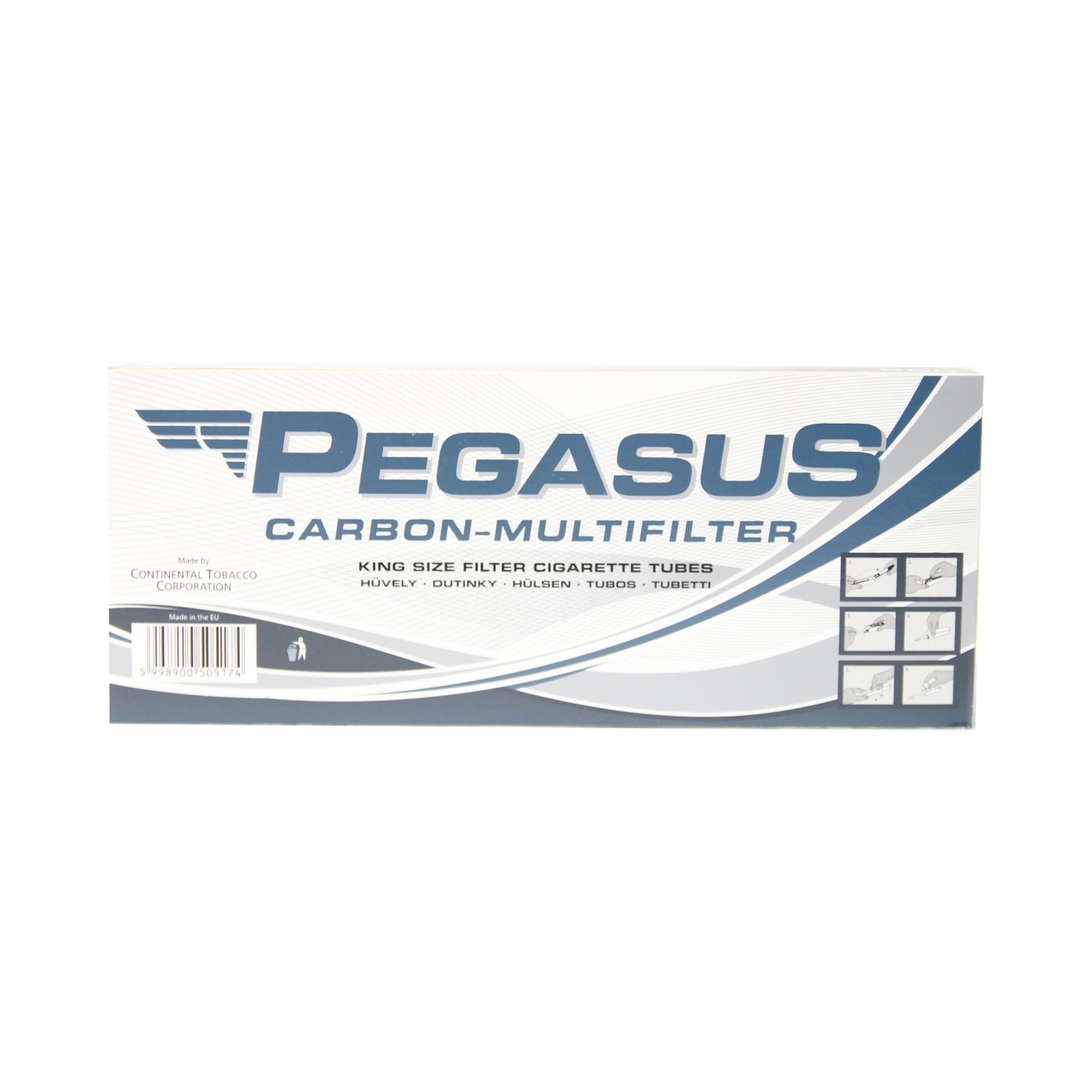 Tuburi tigari Pegasus White Multifilter Carbon (200)