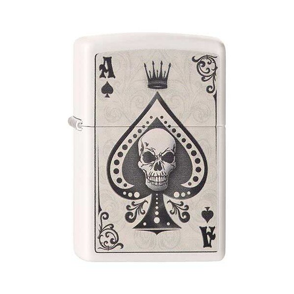 Bricheta Zippo Ace Skull Card