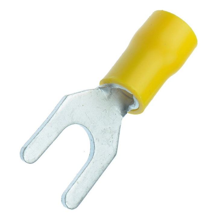 Set papuci izolati tip furca 4.3mm gaura 4-6mm 100 bucati