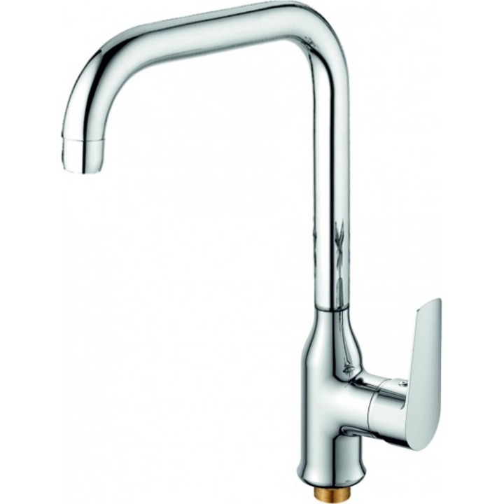 Смесител InterCeramic ЕММА, за кухня, с висок въртящ се чучур, керамичен затварящ механизъм