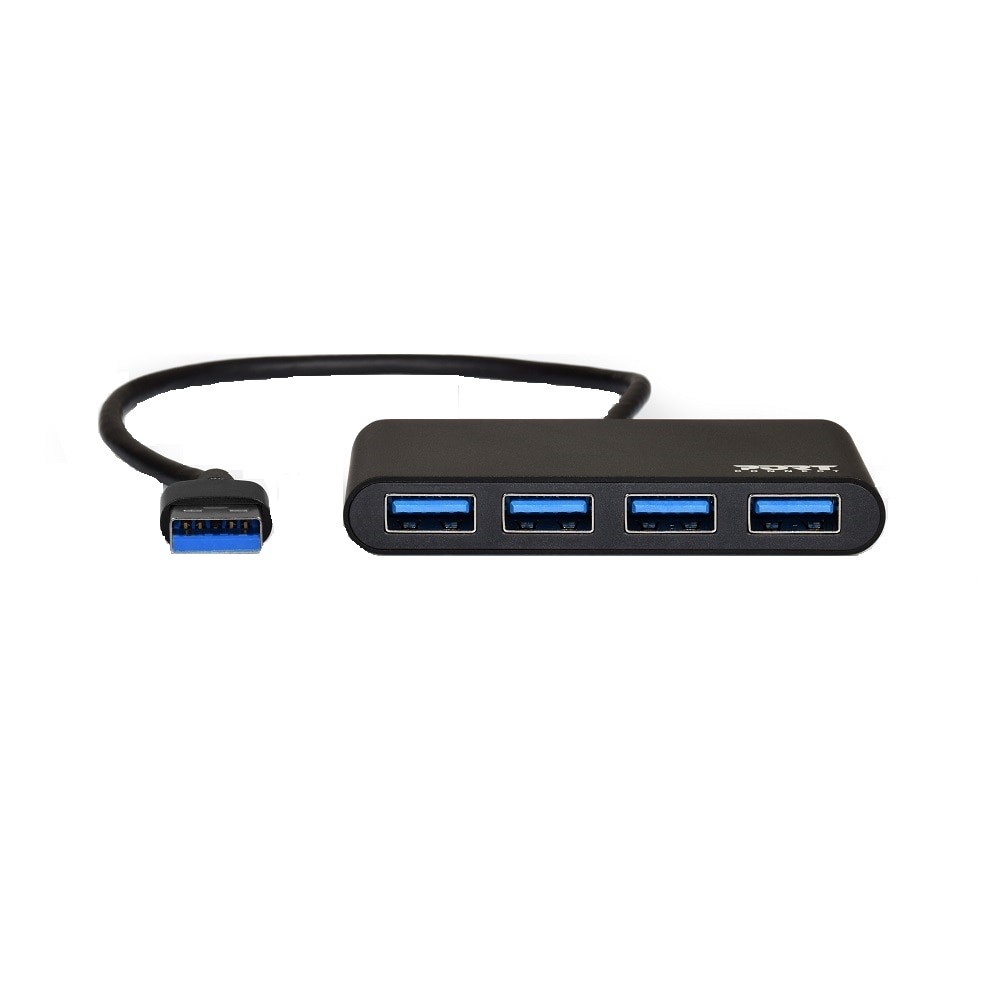 Hub USB Port Designs 900121, 4 porturi USB 3.0, conexiune USB, Negru