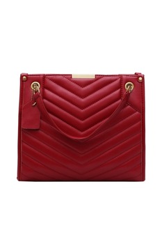 Geanta de dama Cossete rosie din piele ecologica, 28 x 24 x 11 cm Geanta de dama Cossete rosie din piele ecologica, 28 x 24 x 11 cm