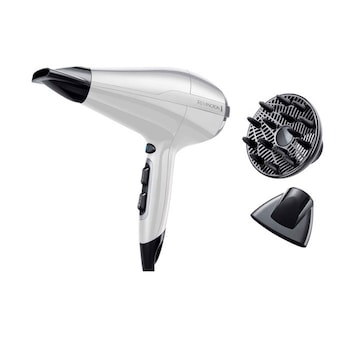 Uscator de par Remington cu Putere 2200w PRO-Air, Flux de aer puternic de 130 km/h, 3 setari de temperatura / 2 setari de viteza, Difuzor inclus, Grila spate detasabila,Cablu de 3 m, Alb/Negru Uscator de par Remington cu Putere 2200w PRO-Air, Flux de aer puternic de 130 km/h, 3 setari de temperatura / 2 setari de viteza, Difuzor inclus, Grila spate detasabila,Cablu de 3 m, Alb/Negru