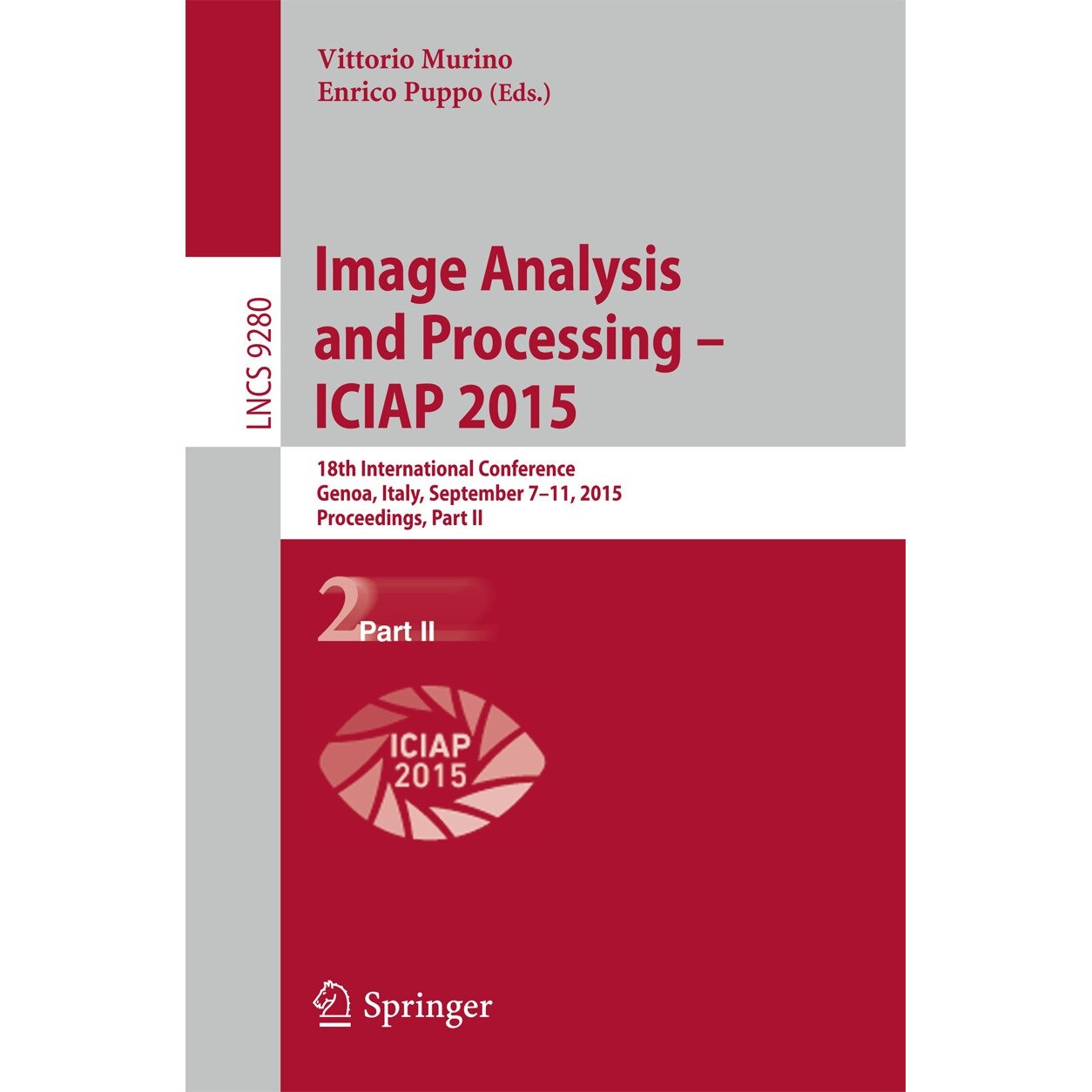 Image Analysis and Processing — ICIAP 2015 de Vittorio Murino