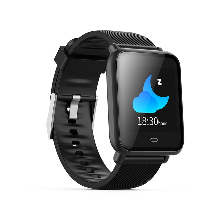 Anself fitness karkötő, Szívfigyelés, Lépésszámláló, Fekete