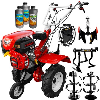 Motocultor profesional, Loncin LC 850, 7 CP, benzina, 2+1 viteze, freze 60-90 cm, roti cauciuc, roti metal, cultivator, plug reversibil, ulei AgroPro Motocultor profesional, Loncin LC 850, 7 CP, benzina, 2+1 viteze, freze 60-90 cm, roti cauciuc, roti metal, cultivator, plug reversibil, ulei AgroPro